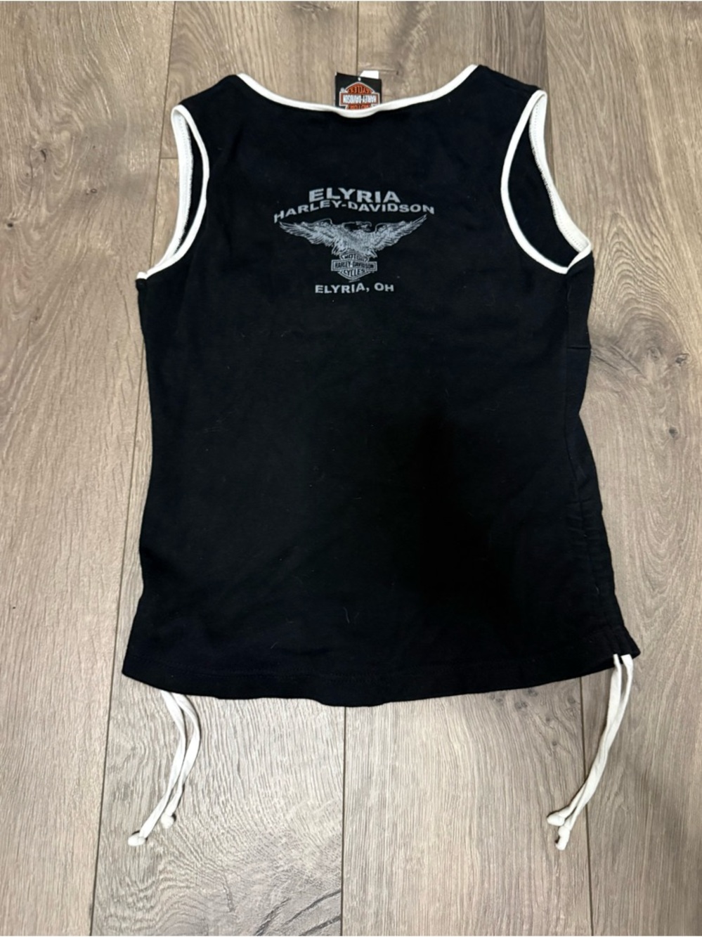 Harley-Davidson Black Tank with White Trim and Logo - Picture 5 of 6